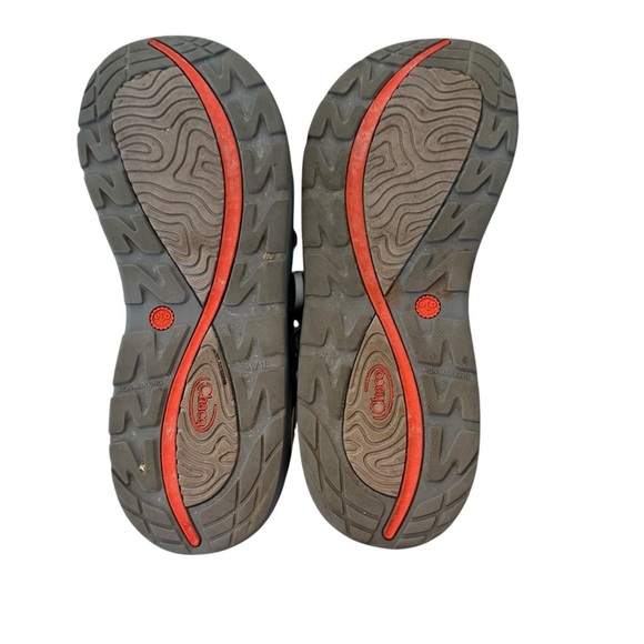 Chaco Z2 Women's Sandals Diamond Orange Silver Gray Size 11 - Picture 6 of 7